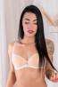 Beżowy biustonosz unoszący piersi (push-up) Barbara Lingerie.