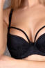 Black strappy, uplifting bra, Barbara Lingerie.