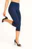 Leggings Ala – cotton 3/4 navy, non see-through