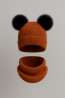 Winter Set “Bear” – Hat with Pom-Poms & Neck Warmer | Kids Warm Set