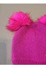 “Bear” Winter Set – Hat with Pom-Poms & Raspberry Pink Neck Warmer | Kids Winter Accessories