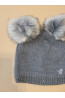 “Bear” Winter Set Graphite with Light Grey Pom-Poms