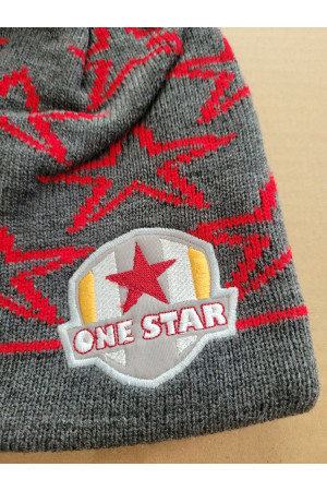 Boys’ Winter Hat Graphite & Red – Sport Style and Warmth