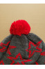 Boys’ Winter Hat Graphite & Red – Sport Style and Warmth