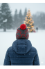 Boys’ Winter Hat Graphite & Red – Sport Style and Warmth