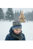 Boys’ Winter Hat Graphite & Blue – Sporty and Warm
