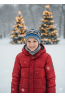 Boys’ Winter Hat Graphite & Blue – Sporty and Warm