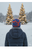 Boys’ Knit Hat – Blue & Orange with “Driver Crazy” Patch