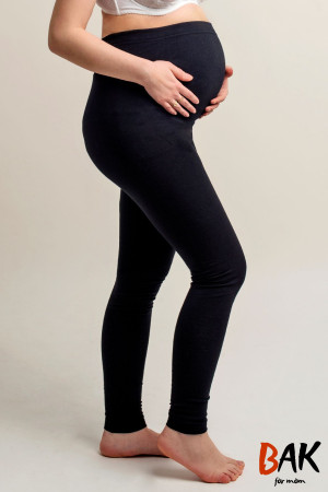 Maternity Leggings – Black with Over-Bump Band, Comfort for Every Day