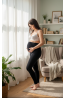 Maternity Leggings – Black with Over-Bump Band, Comfort for Every Day