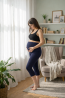 Maternity Leggings 3/4 – with Over-Bump Band, Comfort for Every Day