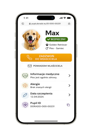 DOREDO PupilID – inteligentny brelok QR dla zwierząt