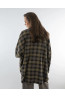 Women's Oversized Yellow Check Shirt | DOREDO