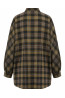 Women's Oversized Yellow Check Shirt | DOREDO