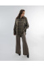 Women's Oversized Yellow Check Shirt | DOREDO