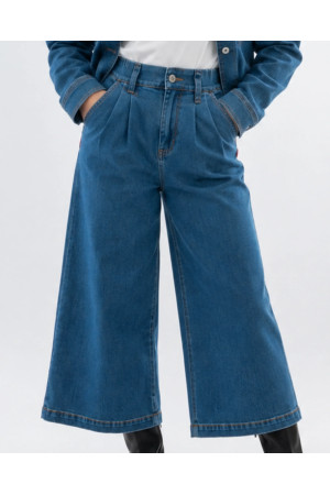 DOREDO Jeansowe Spodnie Culotte Premium