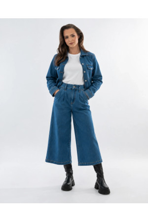 DOREDO Premium Denim Culotte Trousers