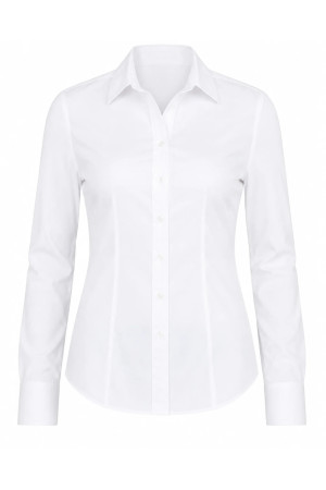 White Slim-Fit Women's Shirt PREMIUM | DOREDO
