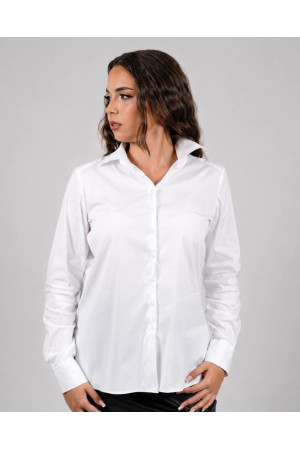 White Women's Regular Premium Shirt | DOREDO