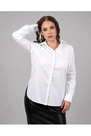 Biała Koszula Damska Regular Premium | DOREDO