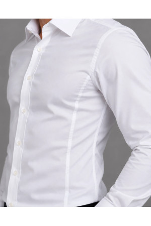 DOREDO White Slim-Fit Men's Shirt PREMIUM