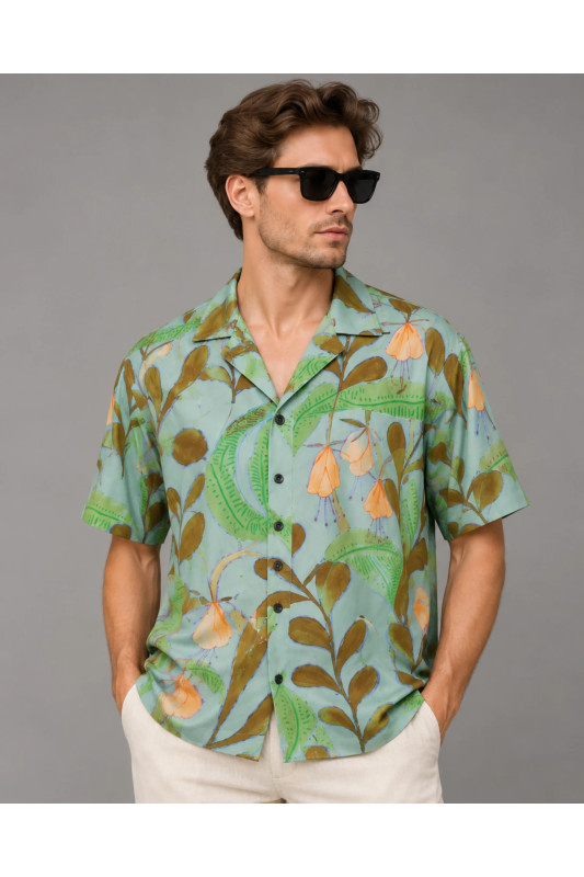 DOREDO Hawaiian Shirt Unisex PREMIUM – Botanical Print