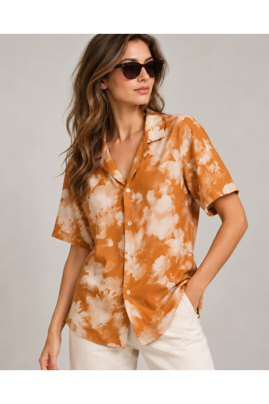 DOREDO Premium Unisex Hawaiian Shirt – Orange Blossom