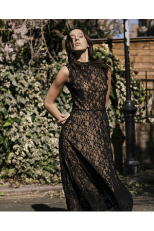 Black Lace Evening Dress – DOREDO