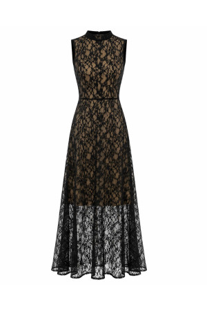 Black Lace Evening Dress – DOREDO