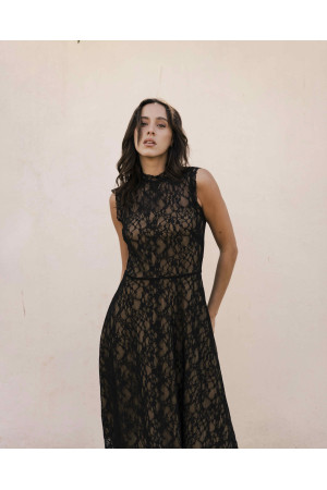 Black Lace Evening Dress – DOREDO