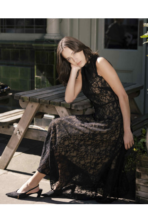 Black Lace Evening Dress – DOREDO
