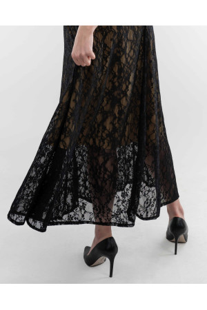Black Lace Evening Dress – DOREDO