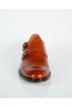 Brązowe buty skórzane Monaco Double Monk | DOREDO