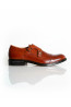Brązowe buty skórzane Monaco Double Monk | DOREDO