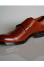 Brązowe buty skórzane Monaco Double Monk | DOREDO