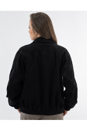 Black Premium Corduroy Women's Jacket | DOREDO
