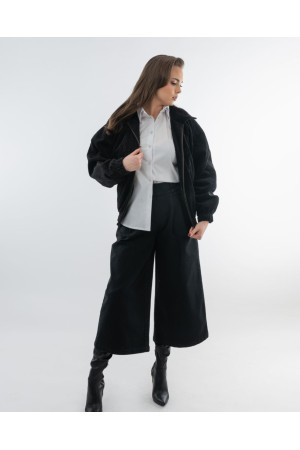 Black Premium Corduroy Women's Jacket | DOREDO