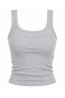 Grey Ribbed Women's Top | DOREDO