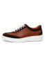 (0097) Brązowe sneakersy skórzane Heritage Platform Sneaker