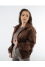 Brown Corduroy Jacket for Women | DOREDO KD0074BR