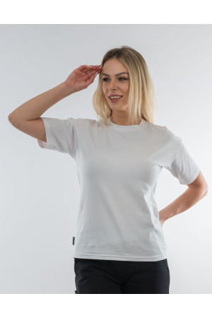 Biały T-shirt Damski Basic Premium DOREDO