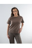 (0077) T-shirt damski basic premium Cappuccino