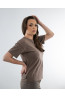 (0077) T-shirt damski basic premium Cappuccino