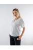 (0078) T-shirt damski V-neck premium biały
