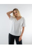 (0078) T-shirt damski V-neck premium biały