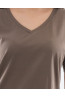 Women's Premium V-Neck T-Shirt Cappuccino | DOREDO