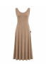 (0080) Dwustronna sukienka maxi premium Cappuccino