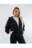 (0082) Czarna bluza damska z kapturem premium