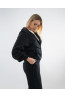 (0082) Czarna bluza damska z kapturem premium