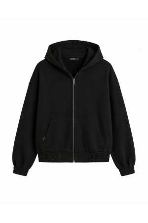 (0082) Czarna bluza damska z kapturem premium